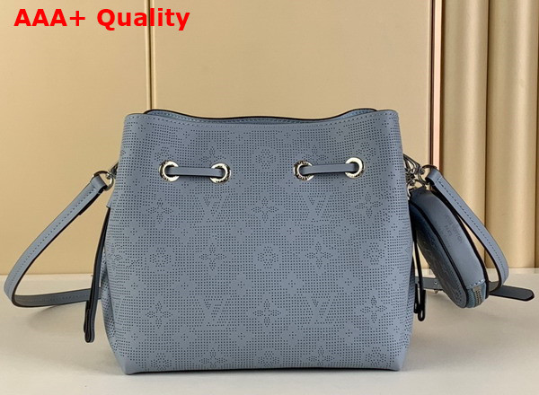 Louis Vuitton Bella Bucket Bag Bleu Horizon Blue Mahina Reverse Perforated Calfskin Leather M21582 Replica