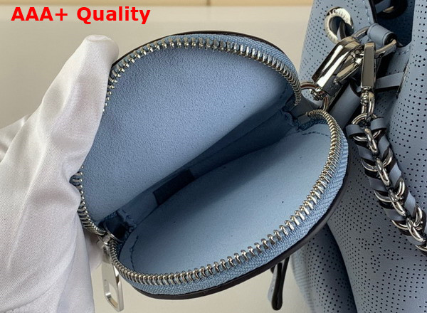 Louis Vuitton Bella Bucket Bag Bleu Horizon Blue Mahina Reverse Perforated Calfskin Leather M21582 Replica