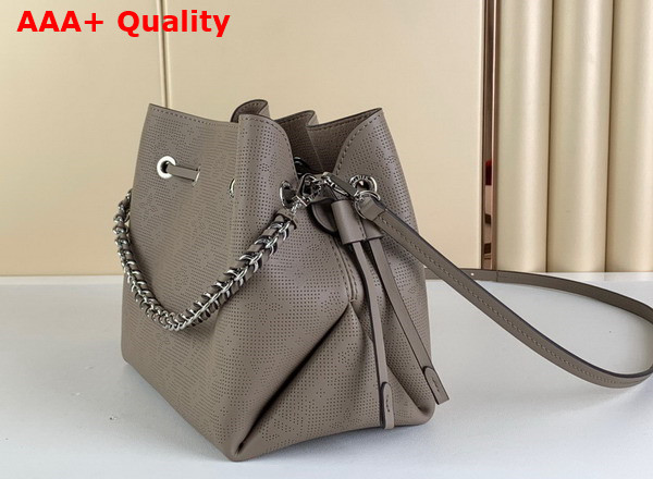 Louis Vuitton Bella Bucket Bag Gris Souris Gray Mahina Perforated Calfskin Leather M21886 Replica