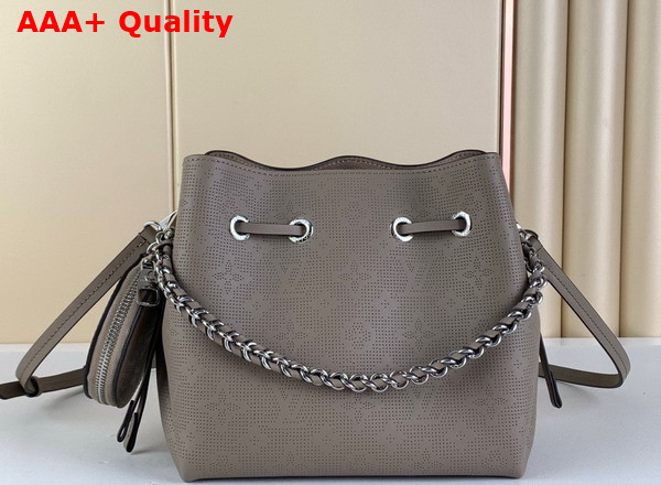 Louis Vuitton Bella Bucket Bag Gris Souris Gray Mahina Perforated Calfskin Leather M21886 Replica