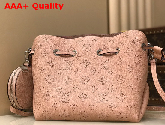 Louis Vuitton Bella Bucket Bag Magnolia Pink Mahina Perforated Calf Leather M57068 Replica