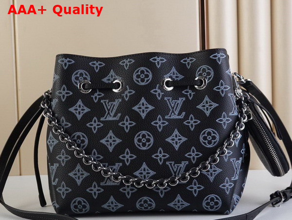 Louis Vuitton Bella Bucket Bag in Black Perforated Mahina Calf Leather M21096 Replica