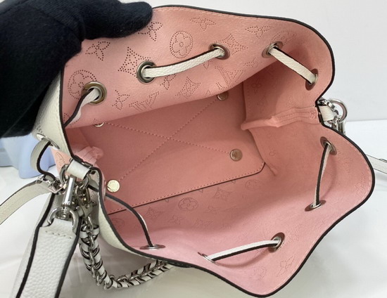 Louis Vuitton Bella Bucket Bag in Light Pink Mahina Leather Gradient Color M57855 Replica