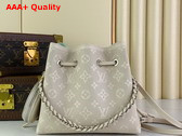 Louis Vuitton Bella Bucket Bag in Quartz White Mahina Reverse Calf Leather M23987 Replica