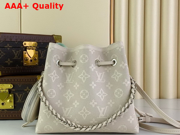 Louis Vuitton Bella Bucket Bag in Quartz White Mahina Reverse Calf Leather M23987 Replica