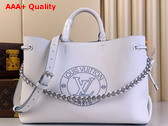 Louis Vuitton Bella Tote White Blue Mahina Perforated Calfskin M11733 Replica