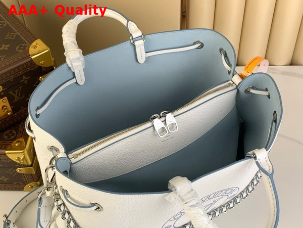 Louis Vuitton Bella Tote White Blue Mahina Perforated Calfskin M11733 Replica