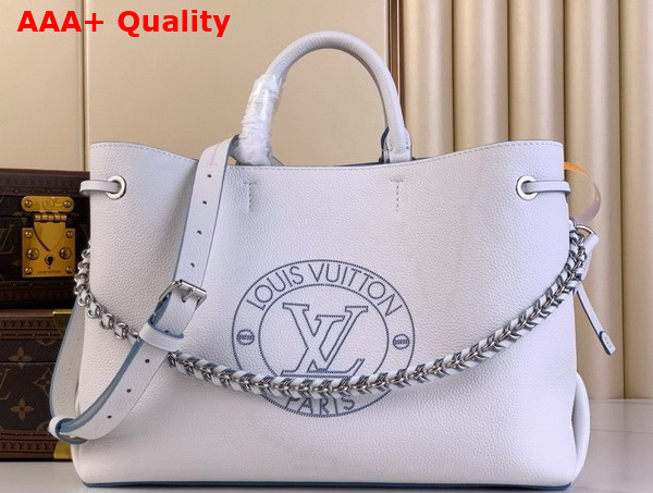 Louis Vuitton Bella Tote White Blue Mahina Perforated Calfskin M11733 Replica