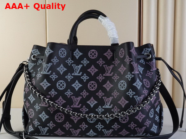 Louis Vuitton Bella Tote in Black Perforated Mahina Calf Leather M21107 Replica