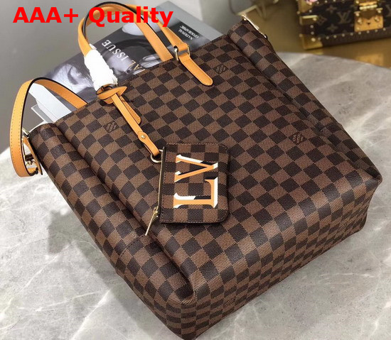 Louis Vuitton Belmont MM Damier Coated Canvas and Safran Smooth Cowhide Trim Replica