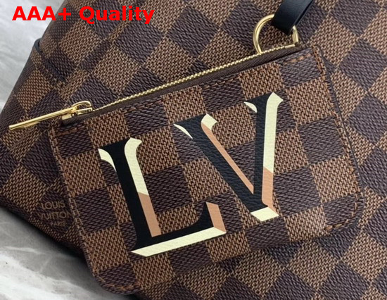 Louis Vuitton Belmont PM Damier Ebene Canvas Black Leather Handles N60348 Replica