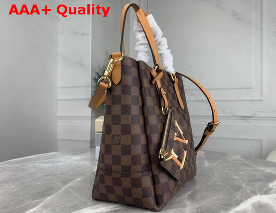 Louis Vuitton Belmont PM Damier Ebene Canvas Saffron Leather Handles N60296 Replica