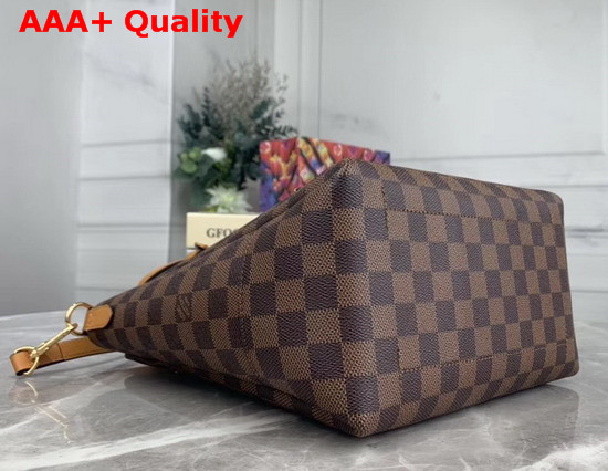 Louis Vuitton Belmont PM Damier Ebene Canvas Saffron Leather Handles N60296 Replica