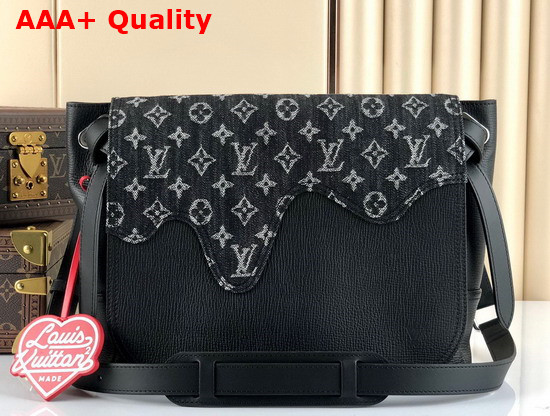 Louis Vuitton Besace Tokyo Black Monogram Denim and Taurillon Leather M45971 Replica