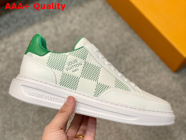 Louis Vuitton Beverly Hills Sneaker Green Damier Calf Leather 1ACEZA Replica