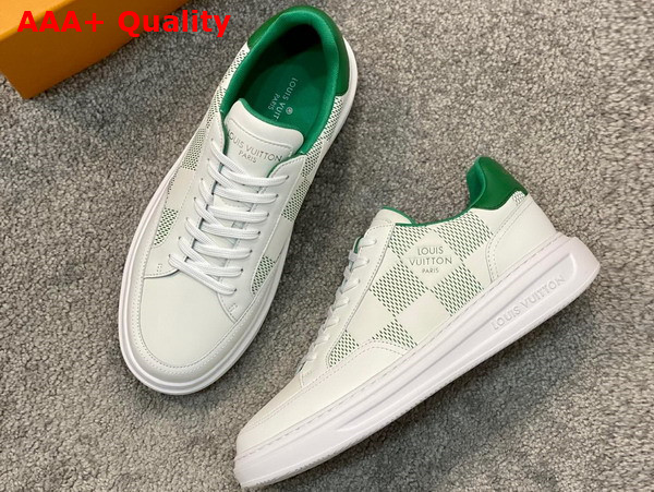 Louis Vuitton Beverly Hills Sneaker Green Damier Calf Leather 1ACEZA Replica