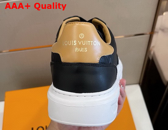 Louis Vuitton Beverly Hills Sneaker Noir Monogram Embossed Grained Calf Leather 1A8V43 Replica