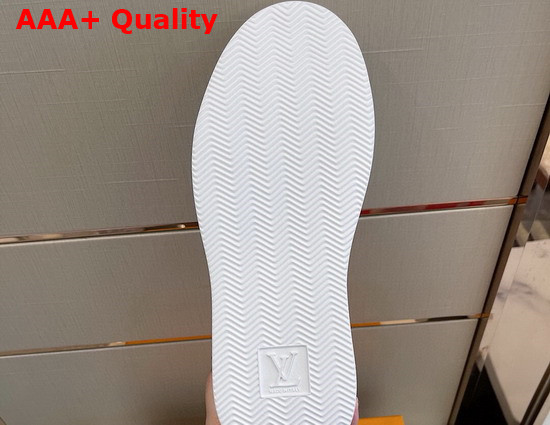 Louis Vuitton Beverly Hills Sneaker in White Monogram Embossed Grained Calf Leather 1A8V3L Replica