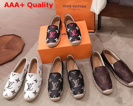 Louis Vuitton Bidart Espadrille Black Monogram Giant Canvas Replica