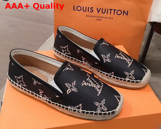 Louis Vuitton Bidart Espadrille Black Monogram Giant Canvas Replica