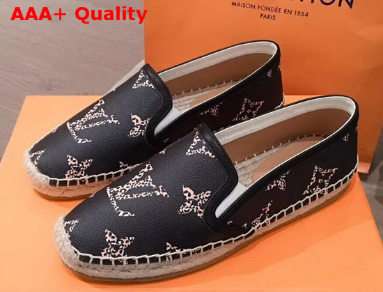 Louis Vuitton Bidart Espadrille Black Monogram Giant Canvas Replica