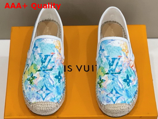 Louis Vuitton Bidart Espadrille White Pastel Monogram Textile 1A8J77 Replica