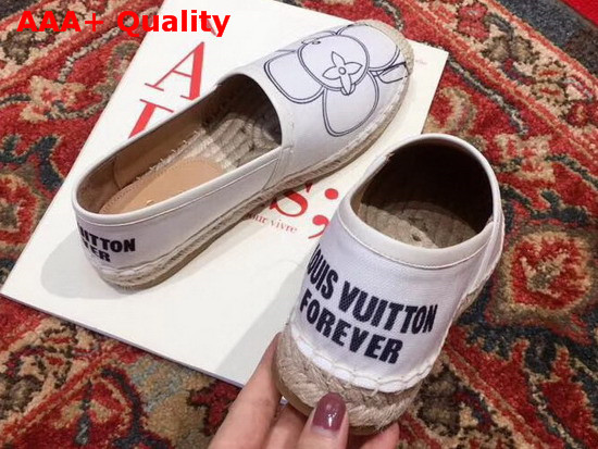 Louis Vuitton Bidart Espadrille in White Printed Canvas Replica