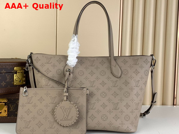 Louis Vuitton Blossom MM Tote Bag in Galet Beige Mahina Perforated Calfskin Leather M21852 Replica