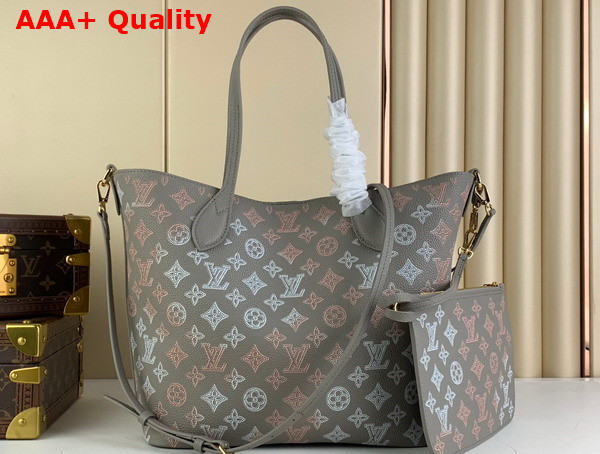 Louis Vuitton Blossom PM Tote in Gray Mahina Perforated Calfskin Leather M23758 Replica