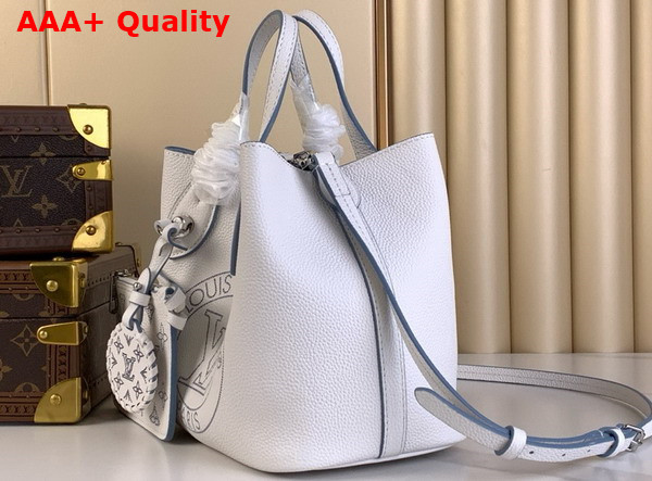 Louis Vuitton Blossom PM Tote in White and Blue Mahina Perforated Calfskin M11734 Replica