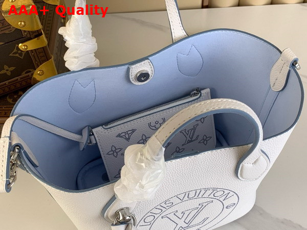 Louis Vuitton Blossom PM Tote in White and Blue Mahina Perforated Calfskin M11734 Replica