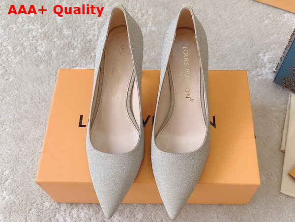 Louis Vuitton Blossom Pump in Beige Textile Leather Outsole Replica