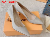 Louis Vuitton Blossom Pump in Beige Textile Leather Outsole Replica