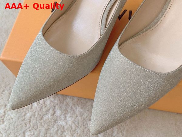 Louis Vuitton Blossom Pump in Beige Textile Leather Outsole Replica