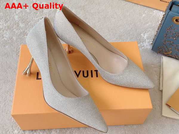 Louis Vuitton Blossom Pump in Beige Textile Leather Outsole Replica