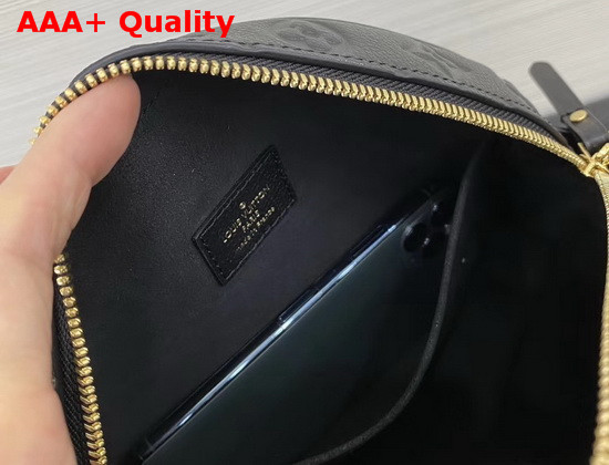 Louis Vuitton Boite Chapeau Souple MM Black Monogram Empreinte Leather M45167 Replica