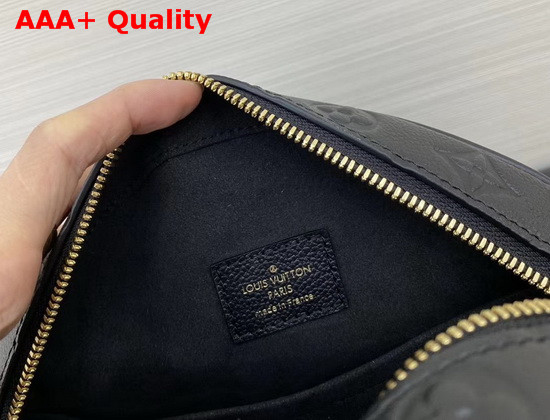 Louis Vuitton Boite Chapeau Souple MM Black Monogram Empreinte Leather M45167 Replica