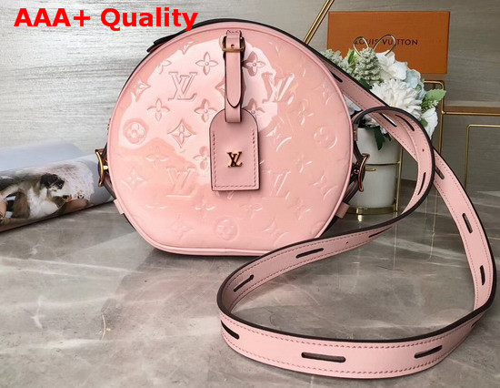 Louis Vuitton Boite Chapeau Souple Pink Monogram Vernis Leather Replica