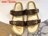 Louis Vuitton Bom Dia Mule Patent Monogram with Gold Replica