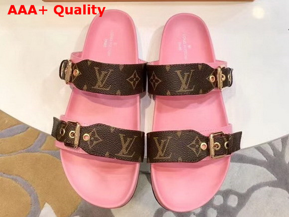 Louis Vuitton Bom Dia Mule Patent Monogram with Pink Replica