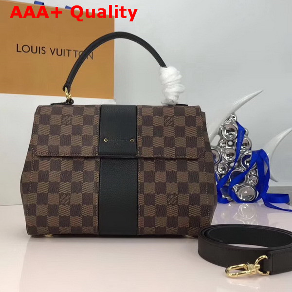 Louis Vuitton Bond Street Damier Ebene and Taurillon Leather Black Replica