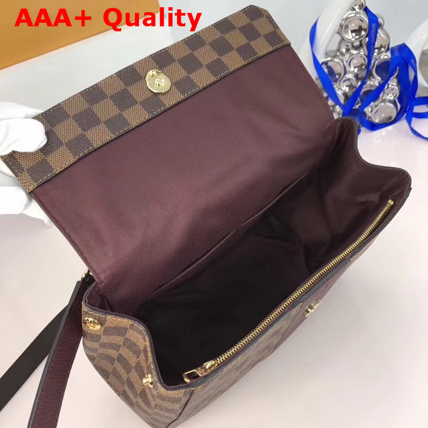 Louis Vuitton Bond Street Damier Ebene and Taurillon Leather Bordeaux N64416 Replica