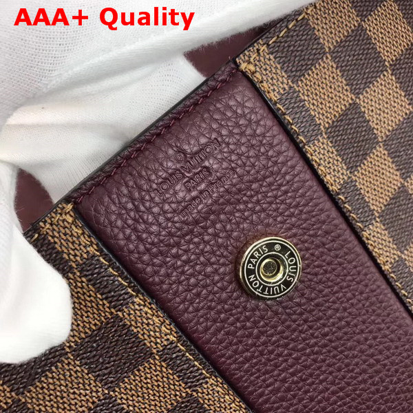 Louis Vuitton Bond Street Damier Ebene and Taurillon Leather Bordeaux N64416 Replica