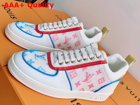 Louis Vuitton Boombox Sneaker Blue Pink Mix of Materials Replica