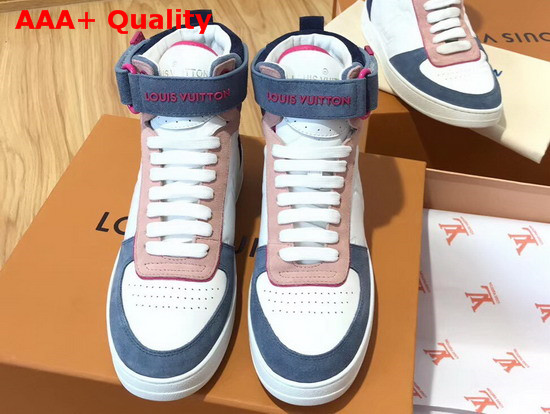 Louis Vuitton Boombox Sneaker Boot Bleu Jeans Blue 1A5MY7 Replica