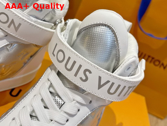 Louis Vuitton Boombox Sneaker Boot Silver Mix of Materials 1A95R4 Replica