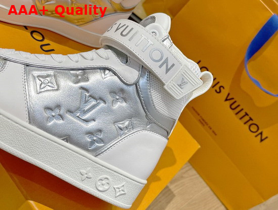 Louis Vuitton Boombox Sneaker Boot Silver Mix of Materials 1A95R4 Replica