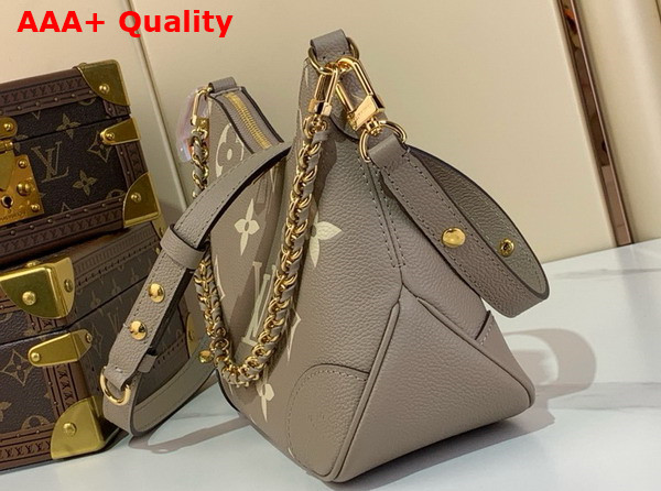 Louis Vuitton Boulogne Bag in Bicolour Monogram Empreinte Leather Dove Gray and Cream M13224 Replica