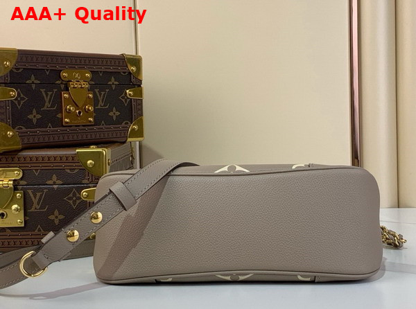 Louis Vuitton Boulogne Bag in Bicolour Monogram Empreinte Leather Dove Gray and Cream M13224 Replica