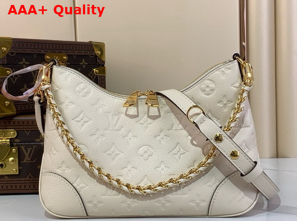 Louis Vuitton Boulogne Bag in Cream Monogram Empreinte Leather Replica